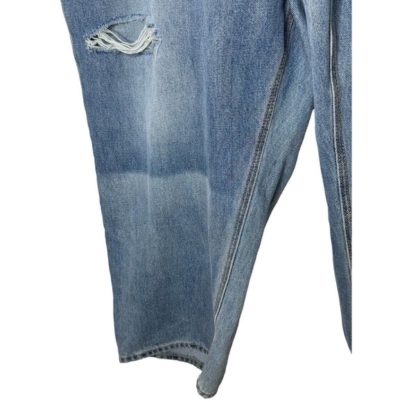 NWT Old Navy Womens High Rise Slouchy Straight Jeans 28 Cropped Distressed Denim - Picture 5 of 11